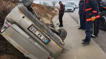 Malatya'da araç takla atıp ters döndü: 6 yaralı