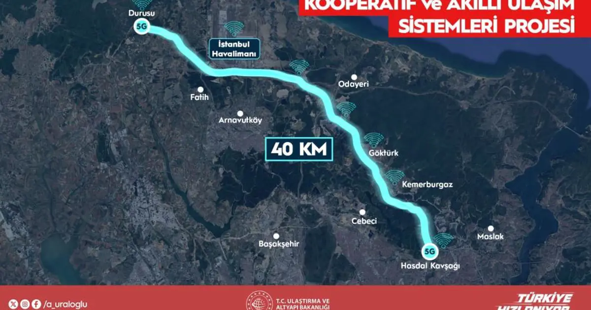 İstanbul'un ilk akıllı yolu hizmete girdi: Yola düşen nesne bile sürücüye bildirim gidecek