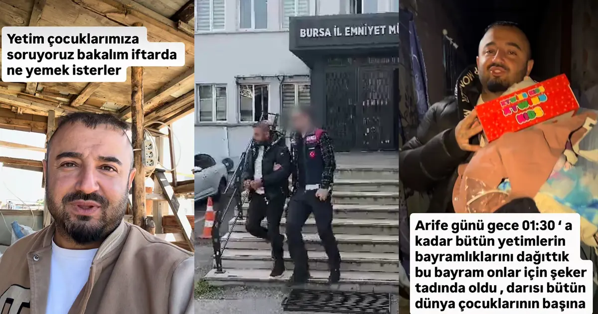 Yardım paralarını kendisi aldı. Sosyal medya fenomeni ‘Bursa Abisi’ tutuklandı