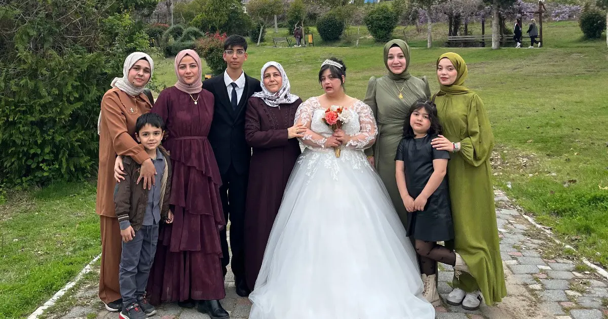 Down sendromlu Gülayfer'in gelinlik hayali gerçek oldu