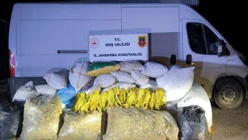 Muş'ta yapılan operasyonda bandrolsüz tütün ele geçirildi