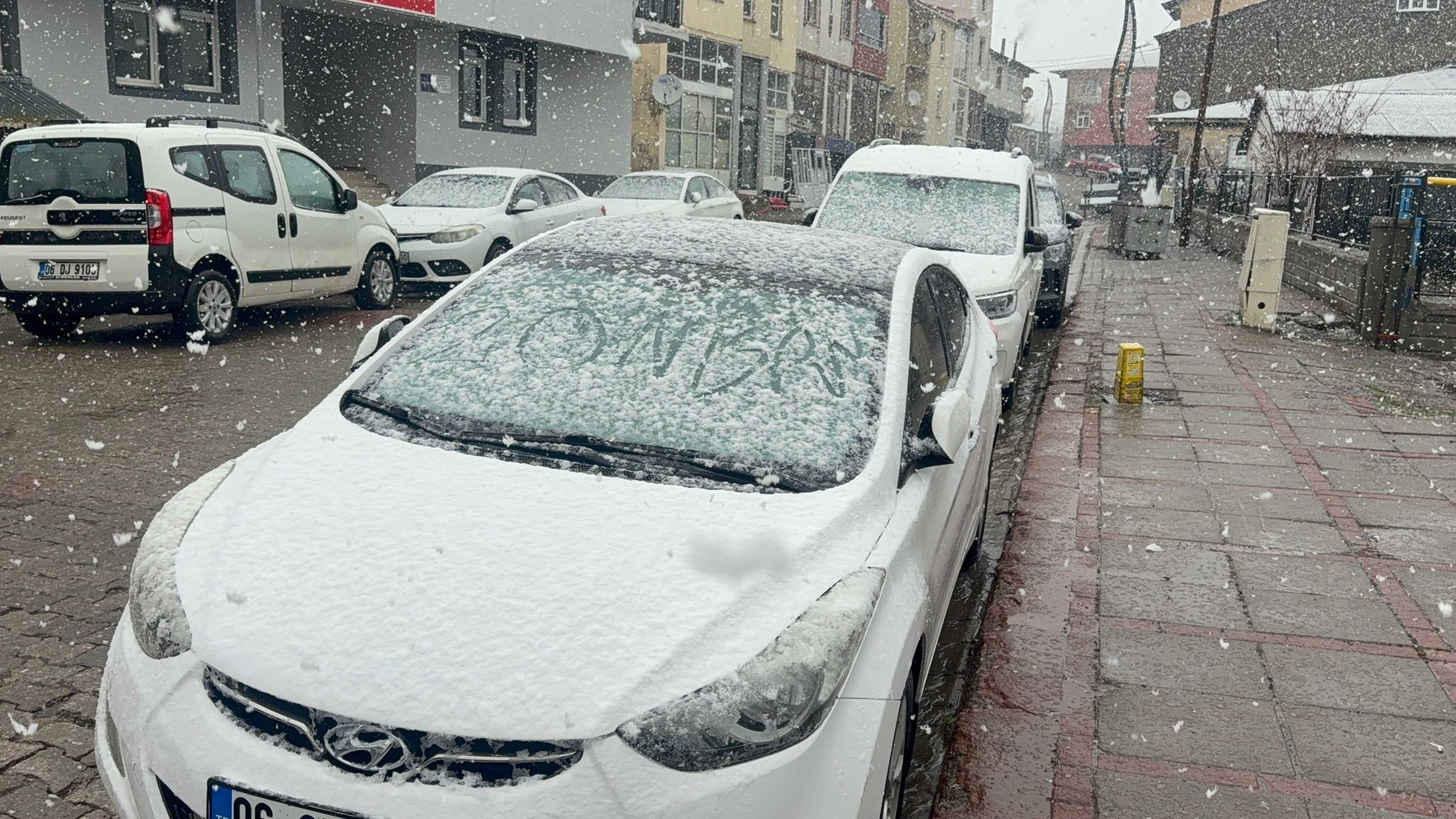 Karlıova'da nisan karı etkili oldu