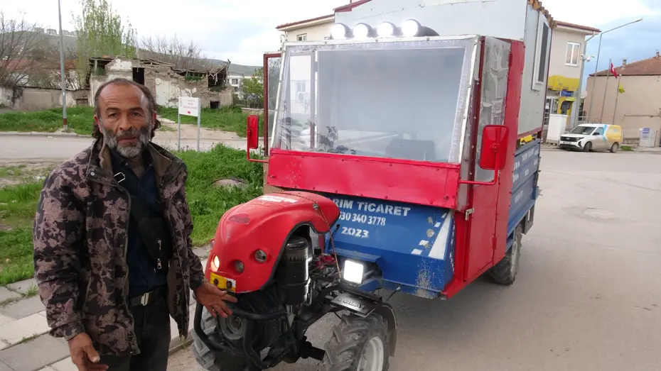 Çapa motorundan karavan yaptı. Tek derdi banyo