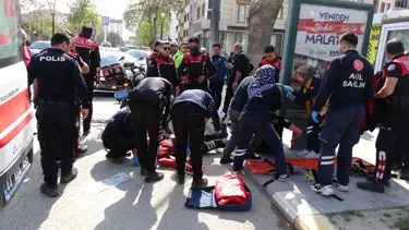 Malatya'da yunus timleri kaza yaptı. İki polis yaralı