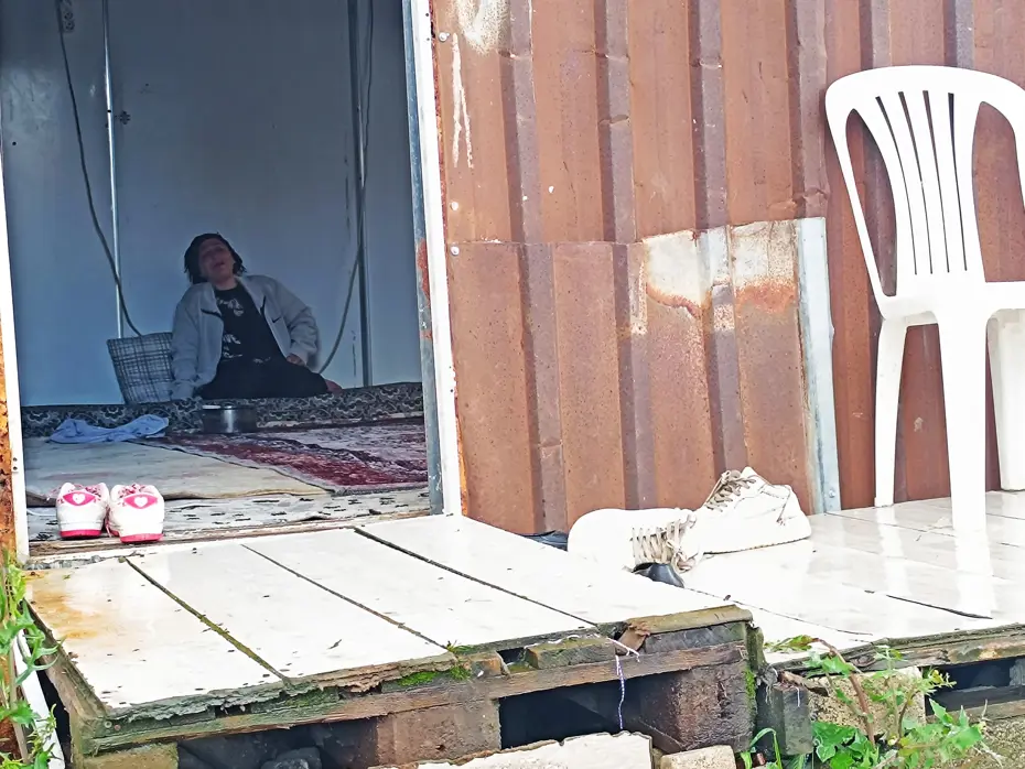 Hatay'daki heyelanda çocuğunu kaybeden anne. 