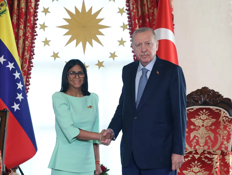 Erdoğan-Rodriguez görüşmesi. Venezuela Geçici Devlet Başkanı İstanbul'da