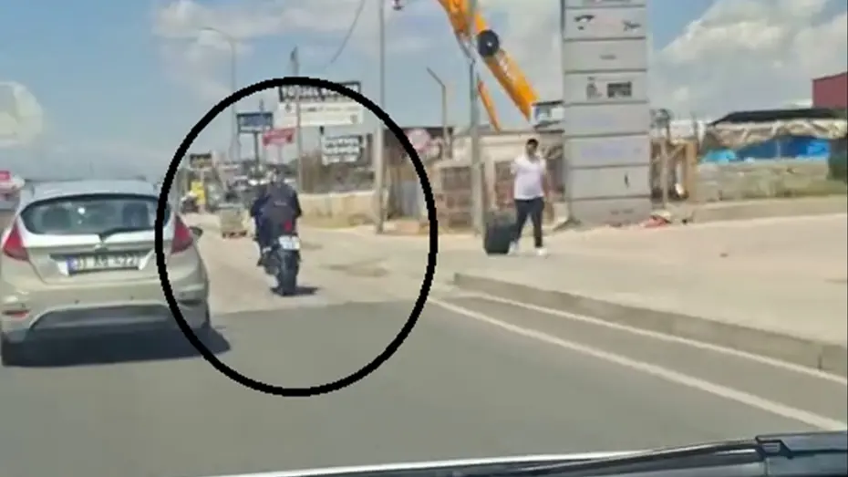 Trafikte tek teker yaparak ilerleyen sürücüye 46 bin TL ceza
