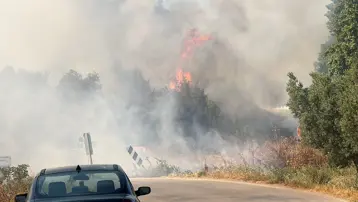 Çöp depolama tesisindeki yangın ormana sıçradı