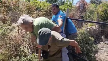 Kendini yakmaya çalışırken 10 hektarlık alanı kül etti