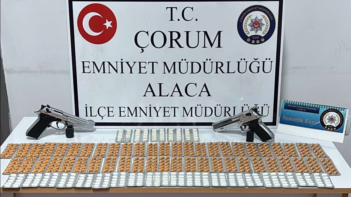 Çorum'da uyuşturucu operasyonu. 756 sentetik hap ele geçirildi