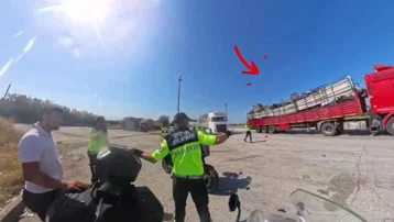 Tehlikeli yük taşıyan TIR'a ceza