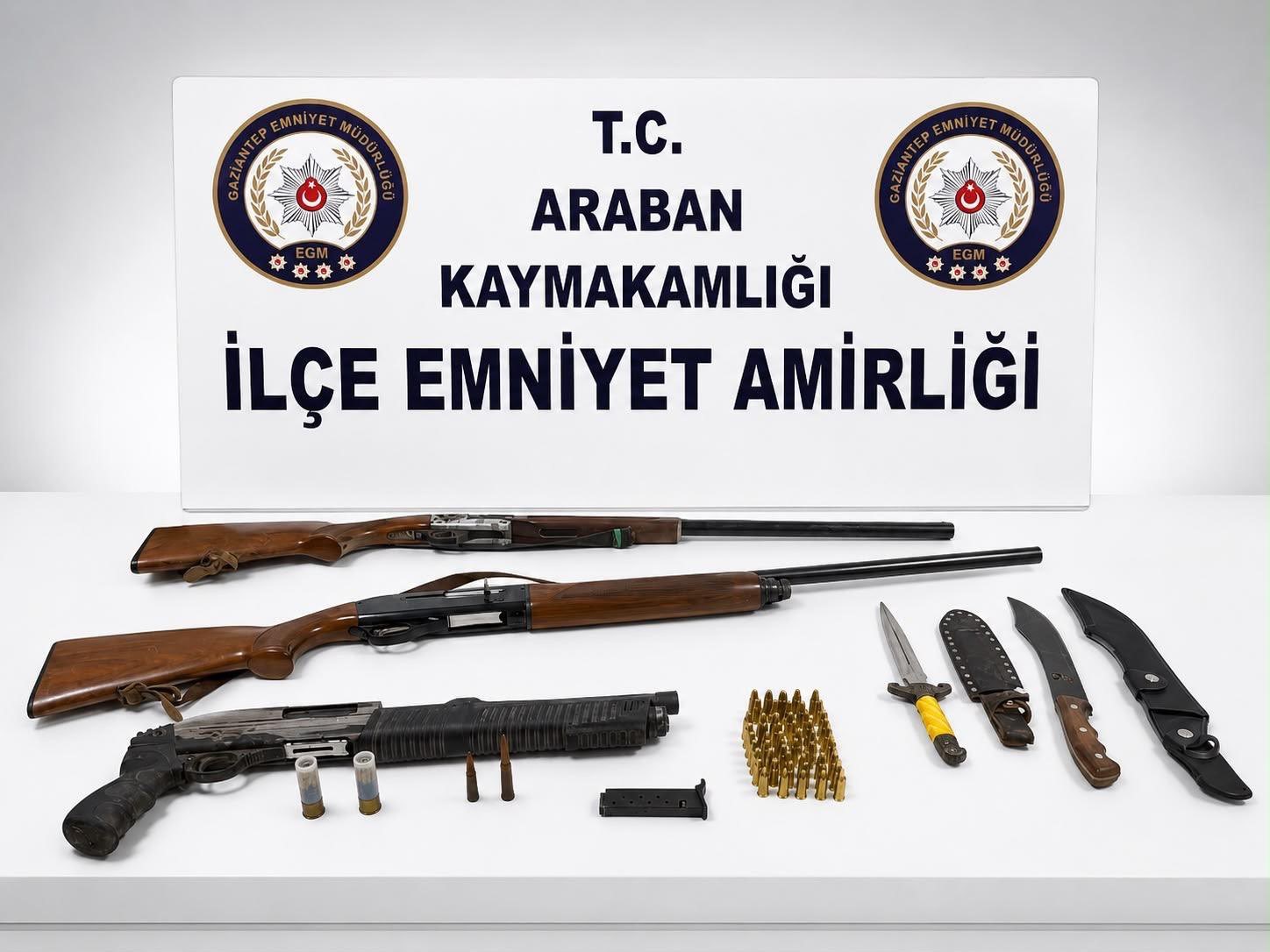 Gaziantep'te ruhsatsız silah operasyonu. 1 kişi gözaltına alındı