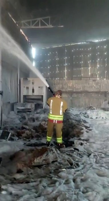 Kahramanmaraş'ta tekstil fabrikasında yangın