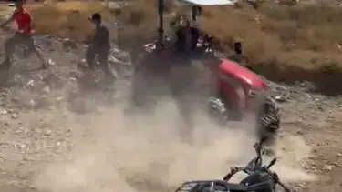 Hayvan otlatma kavgası. Tartıştığı kişilerin üzerine traktör sürdü