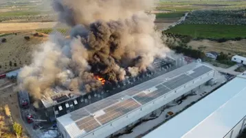 Yumurta üretim tesisinde yangın. Milyonlarca liralık zarar oluştu