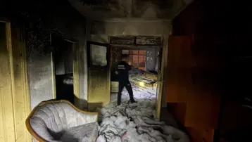 Evdeki yangın korkuttu. 1 kişi gözaltına alındı