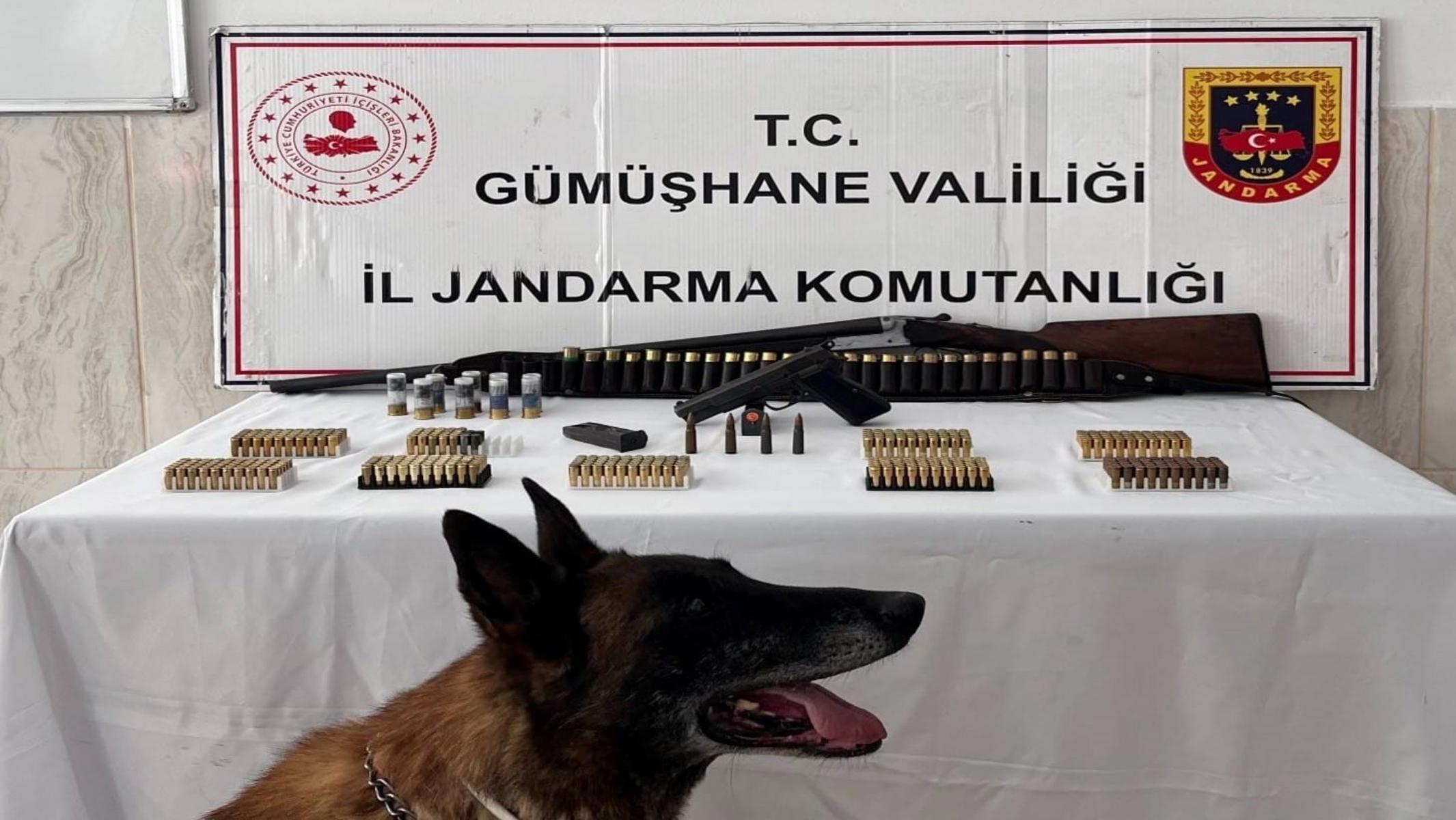 Gümüşhane'de operasyon. Ruhsatsız silah ve çok sayıda mühimmat ele geçirildi