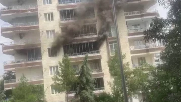 Apartman dairesinde çıkan yangında mahsur kalan çocuklar itfaiye merdiveni ile kurtarıldı