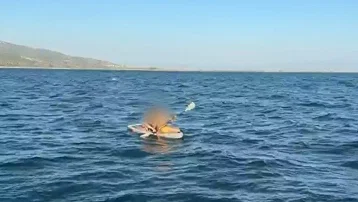 Kürek sörfü yaparken akıntıya kapılan 2 kişiyi Sahil Güvenlik kurtardı