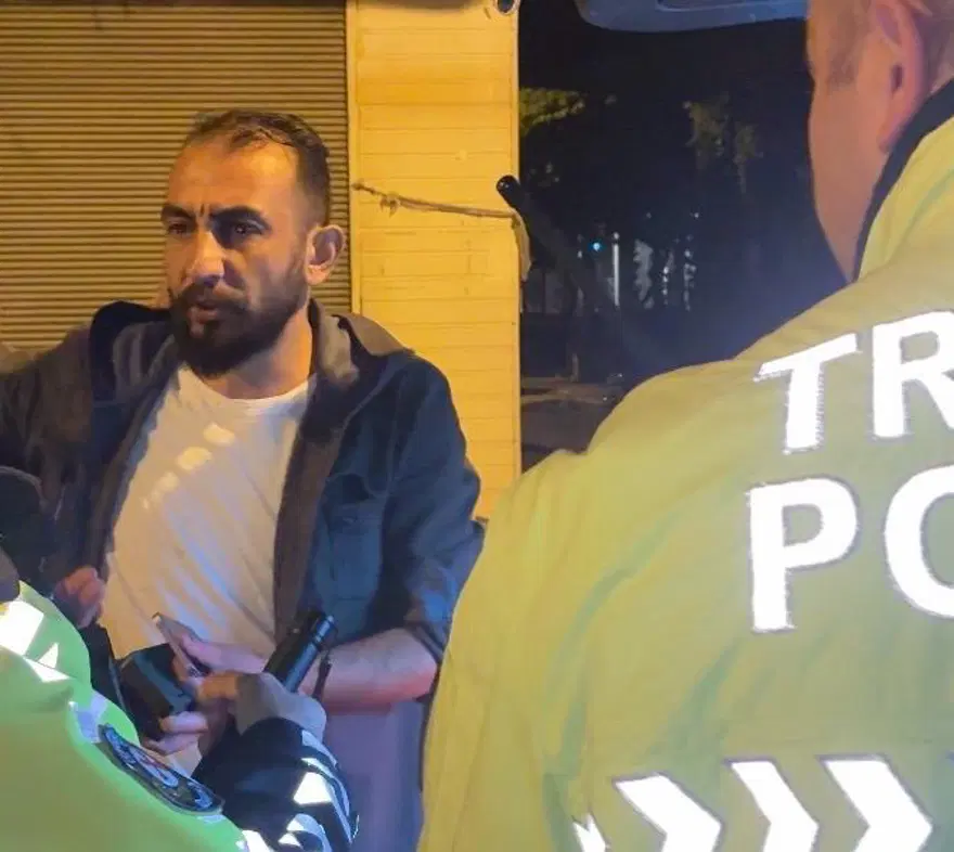 Alkollü sürücüden polislere "abartmayın" tepkisi