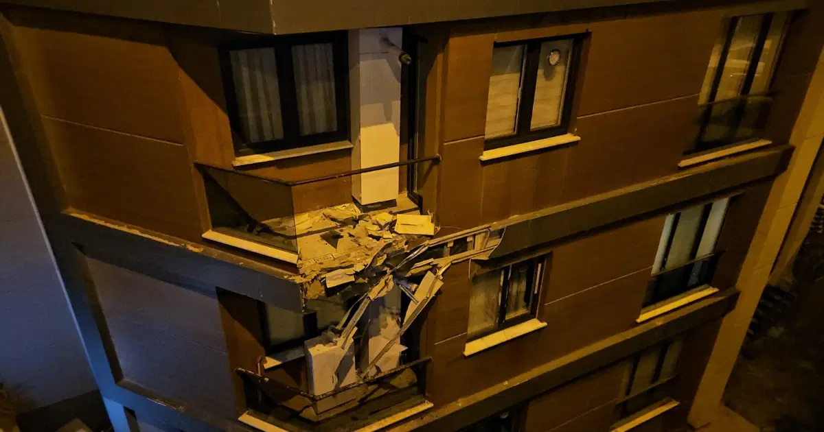 Alkollü sürücü dehşeti: Binanın 3. katına çarparak durabildi