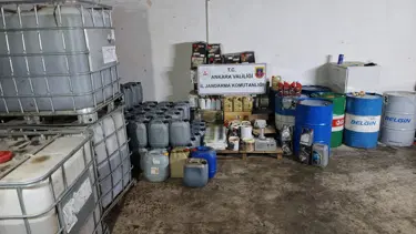 Atık yağlardan kaçak akaryakıt üretti. Jandarma operasyon düzenledi
