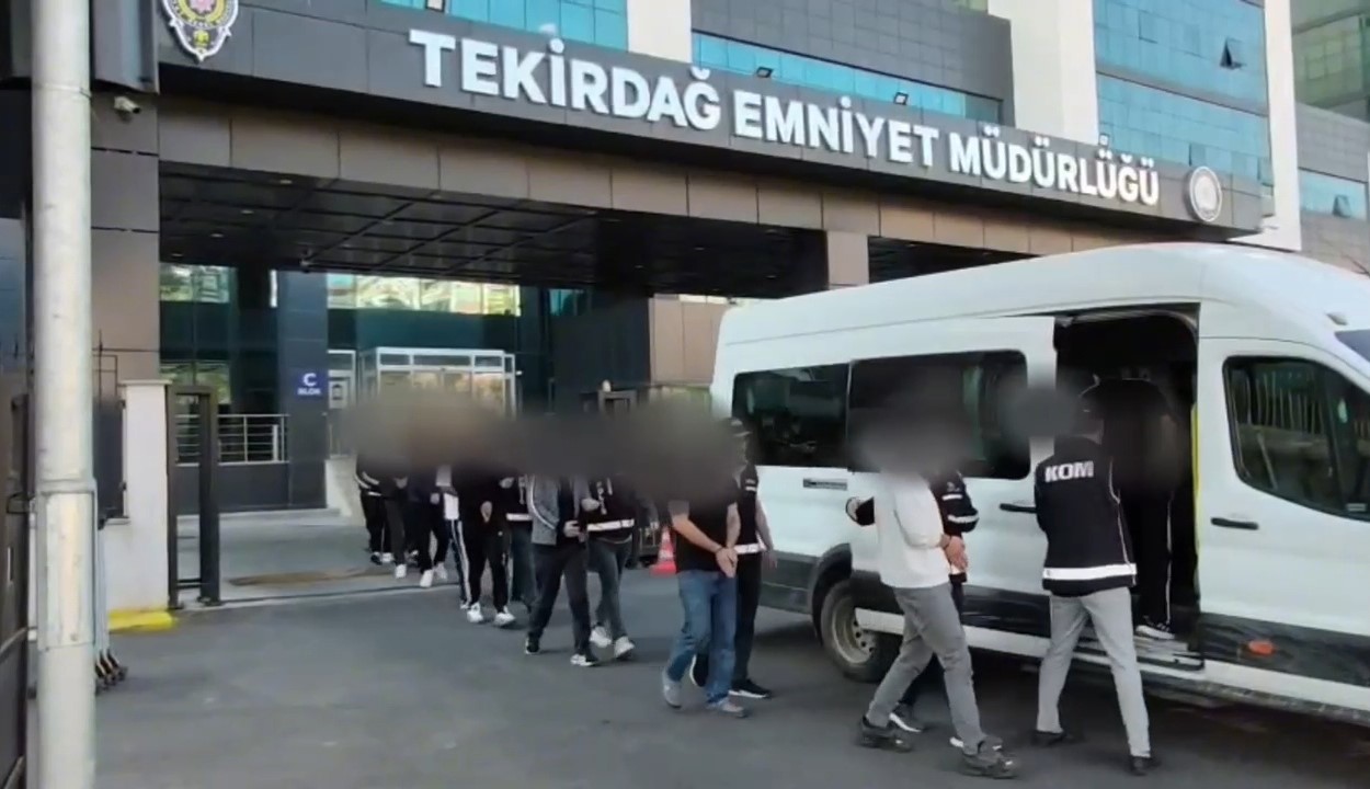 Tekirdağ merkezli 4 ilde organize suç örgütü operasyonu. 8 şüpheli tutuklandı