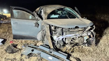 Düzensiz göçmenleri taşıyan otomobil tarlaya devrildi: 9 yaralı