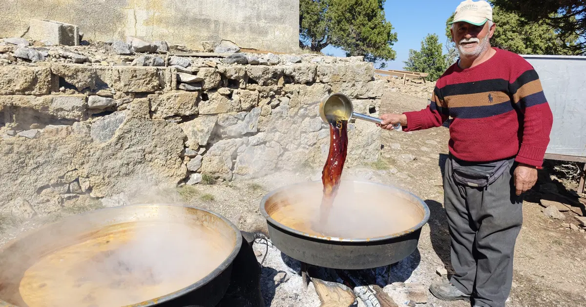 Astım, bronşit ve kansızlık için faydalıymış. Kazanda kaynatılarak üretiliyor