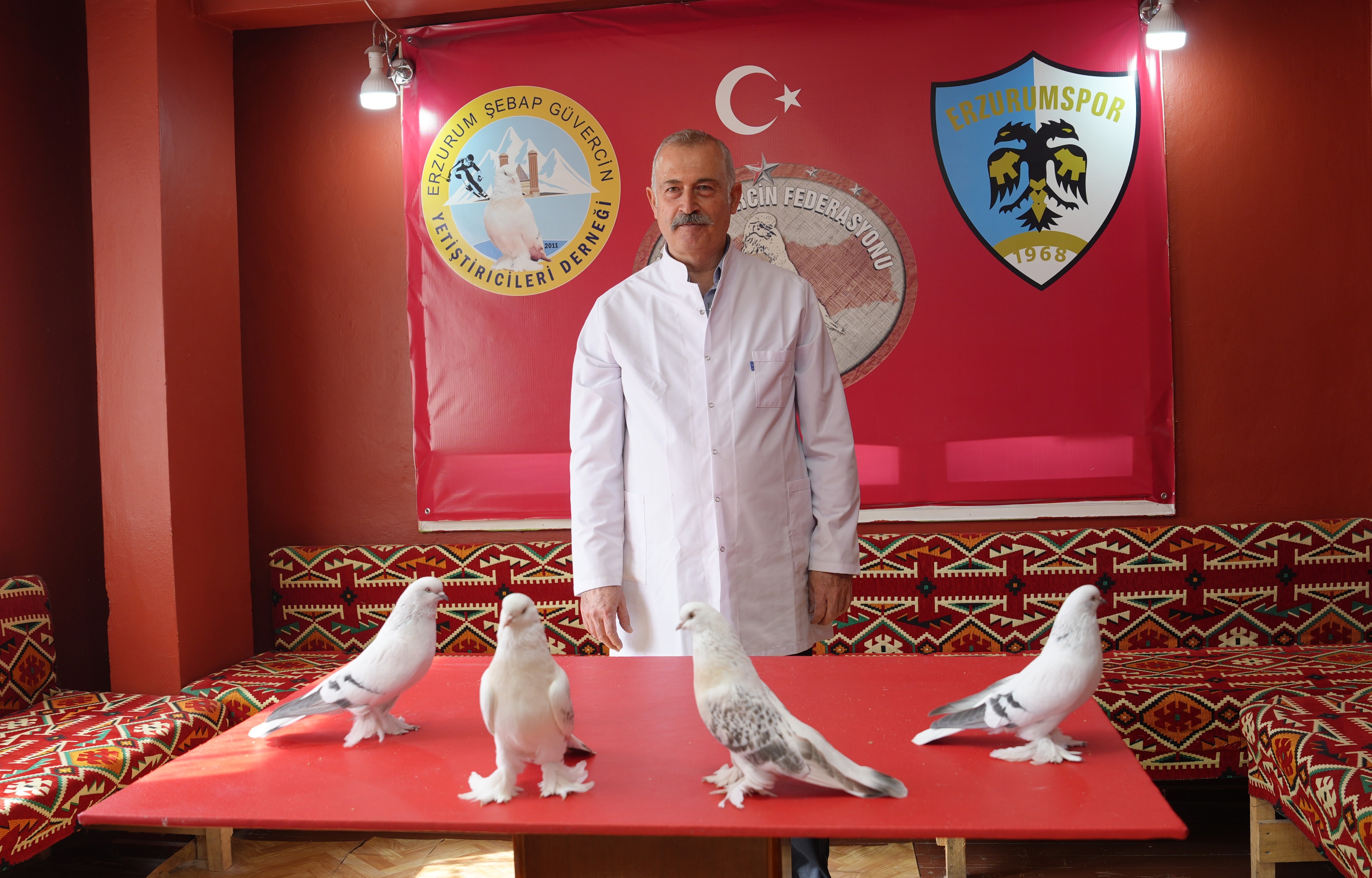 Emekli başçavuş güvercinleri için ev kiraladı