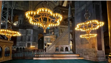 Ayasofya'nın mihrap bölümündeki kubbede güçlendirme ve konservasyon çalışmaları başlıyor