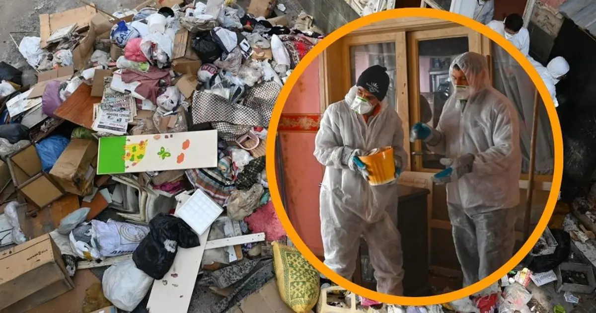 Çöp evden tam 12 kamyon atık çıkarıldı