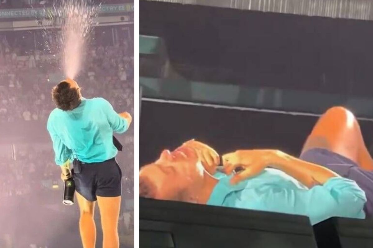 Hayranlarını korkuttu: Harry Styles konser sırasında sahnede yere yığıldı