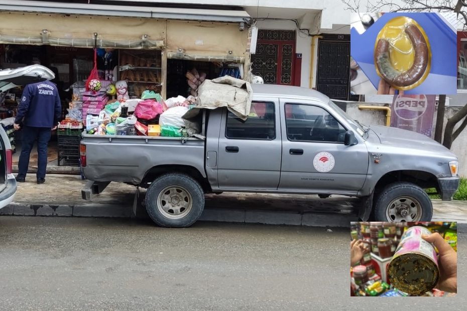 Bozuk ürün satan marketten kamyonetlerce ürün çıkarıldı