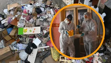 Çöp evden tam 12 kamyon atık çıkarıldı