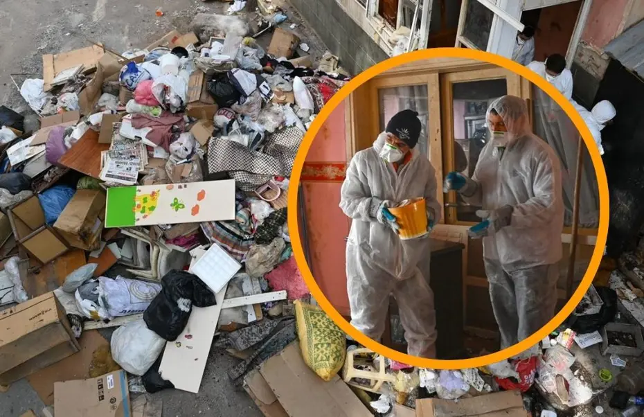 Çöp evden tam 12 kamyon atık çıkarıldı