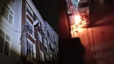 Şişli'deki elektrik direği patladı, 3 motora sıçradı