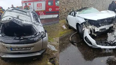 Bingöl'de otomobil şarampole devrildi