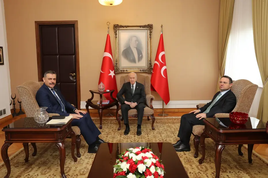 İçişleri Bakanı Çiftçi ve Adalet Bakanı Gürlek'ten Bahçeli'ye ziyaret