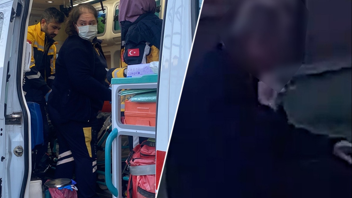 Caddenin ortasında ekmek bıçağıyla kendini kesti