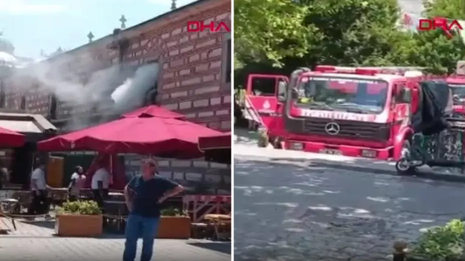 Tarihi Mısır Çarşısı'nda yangın paniği