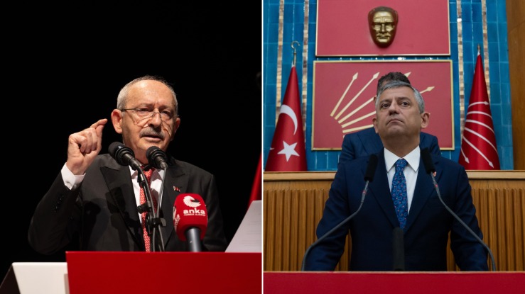 CHP genel merkezi binası önünde siyasi hareketlilik.