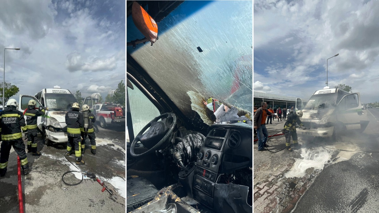 Minibüs yandı, sosyal medya fenomeni tepki gösterdi