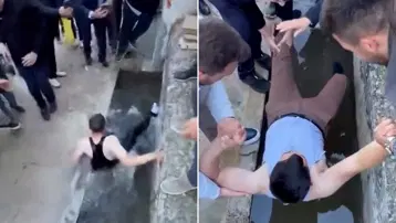 Bayram namazına gelmeyenleri tek tek buldular, buz gibi suya attılar