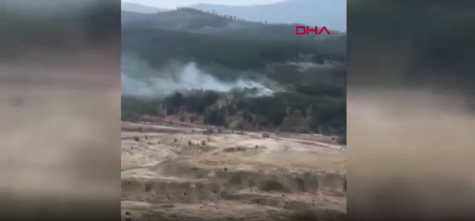 Bursa'da orman yangını çıktı. Ekipler müdahale ediyor