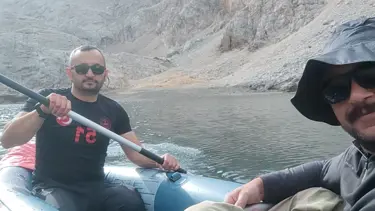 Çinili Göl’de bir ilk: Ekstrem sporu yapıldı