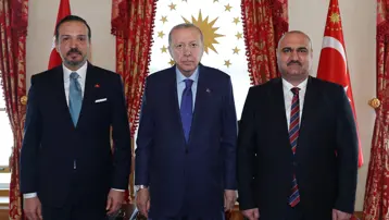 Cumhurbaşkanı Erdoğan, Kerkük Valisi ve Irak Türkmen Cephesi Başkanı Mehmet Seman Ağa'yı kabul etti
