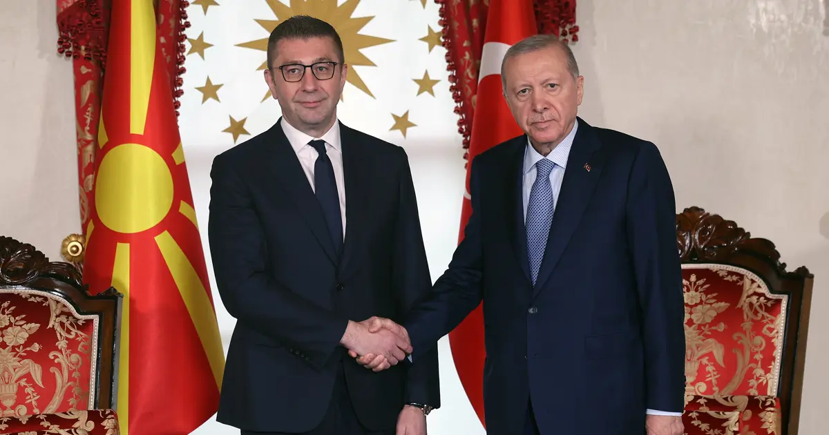 Cumhurbaşkanı Erdoğan, Kuzey Makedonya Başbakanı Mickoski'yi kabul etti