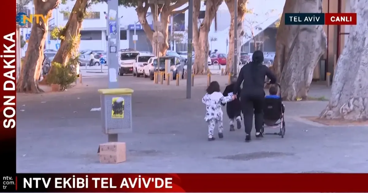 NTV ekibi Tel Aviv'de! Canlı yayında sığınaklara kaçış anı