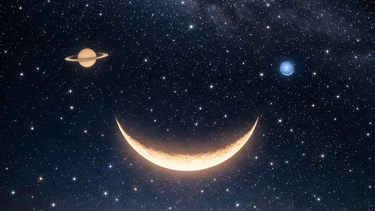 Gökyüzü bu akşam gülümsüyor. Ay, Satürn ve Neptün kavuşacak